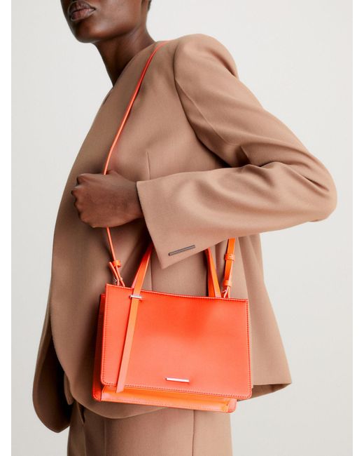 Calvin Klein Red Satin Handbag