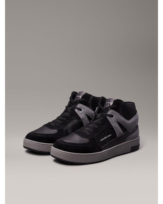 Calvin Klein Gray Suede High-top Trainers for men