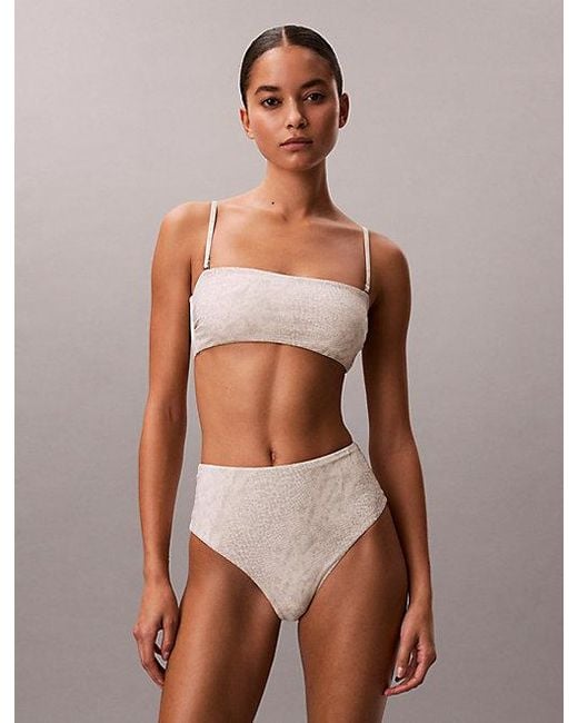 Calvin Klein Gray High Waisted Bikini Bottoms Essentials