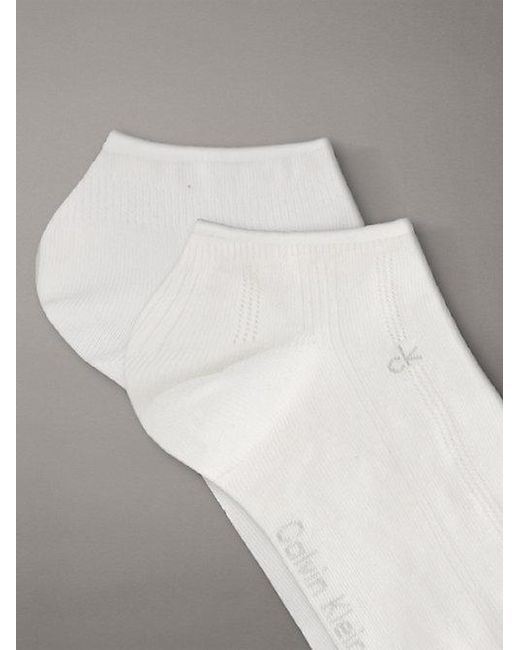 Calvin Klein Gray 2 Pack Soft Cotton Rolltop Trainer Socks