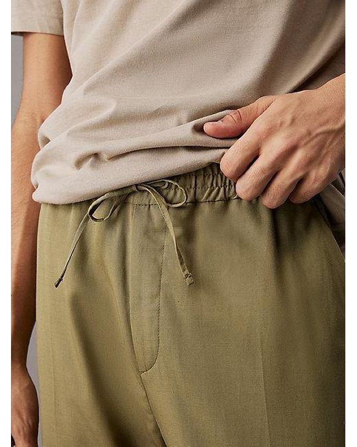 Calvin Klein Lyocell-Mix Joggingbroek in het Natural voor heren