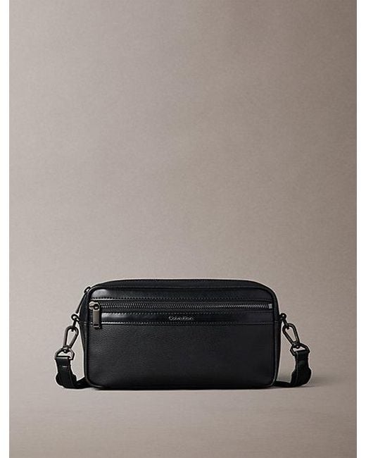 Calvin Klein Strukturierte Camera Bag Mit Reißverschluss in Gray für Herren