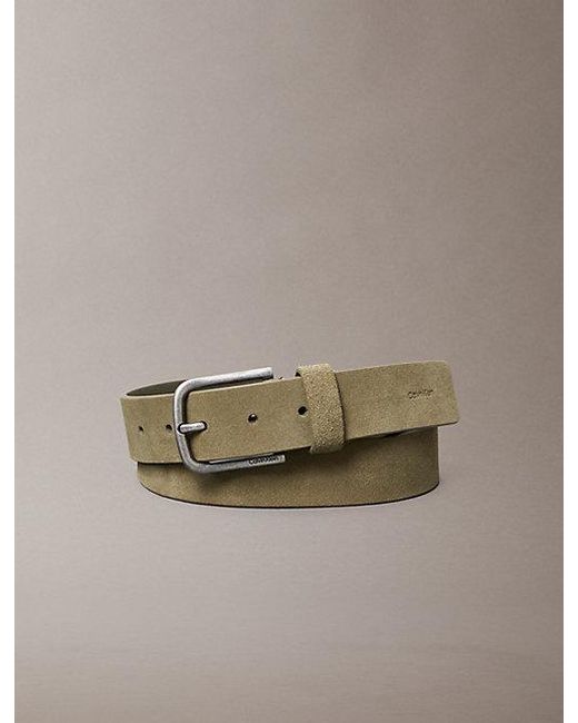 Calvin Klein Brown Suede Leather Belt for men