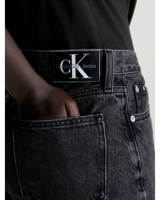 Calvin Klein Black High Rise Straight Jeans