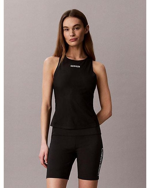 Calvin Klein Brown Sport Performance Mesh Racerback Gym Tank Top