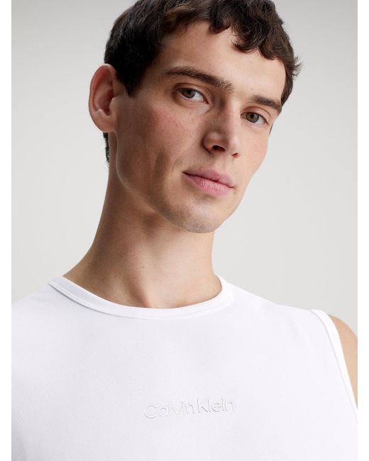 Calvin Klein White Gym Tank Top for men