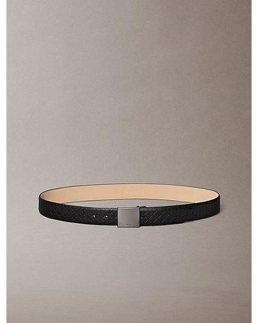 Calvin Klein Multicolor Leather Emblem Logo Plaque Buckle Belt for men