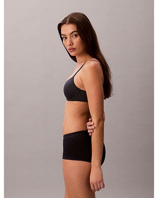 Calvin Klein Black Boy Shorts Extra Soft Cotton Stretch
