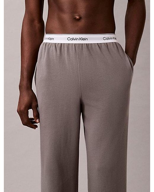 Calvin Klein Gray Pants Pyjama Set for men
