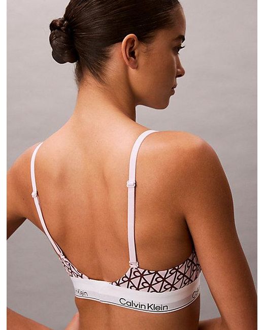 Calvin Klein Multicolor Lightly Lined Triangle Bralette Icon Cotton Modal