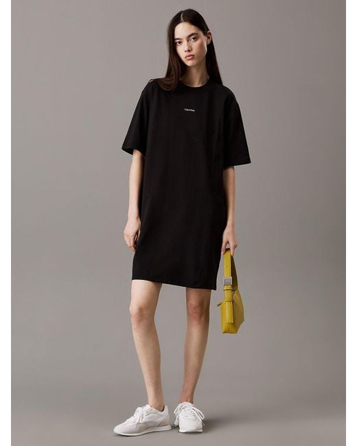 Calvin Klein Black Oversized T-Shirt Dress