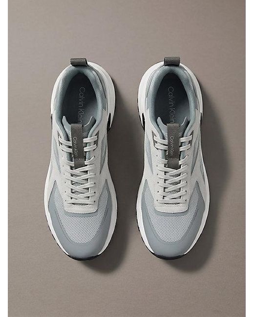 Calvin Klein Metallic Knit Mesh Runner Trainers for men