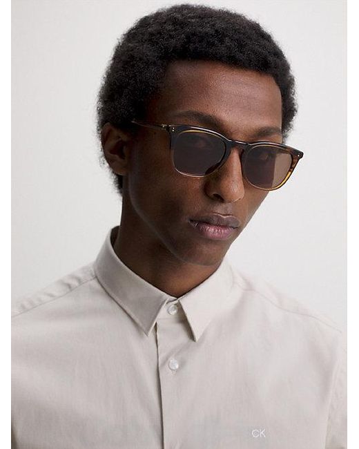 Calvin Klein Black Round Sunglasses