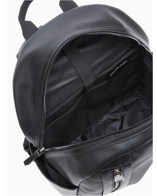 Calvin Klein Bartley Pebble Texture Campus Backpack in Black for 