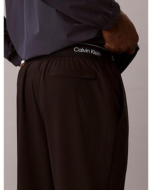 Calvin Klein Black Sport Water Repellent Performance Trousers for men
