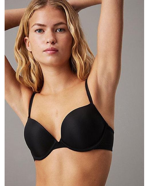 Calvin Klein Black Push Up Bra Sheer Marquisette