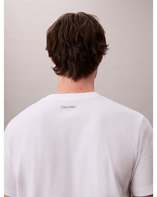 Calvin Klein Lässiges T-Shirt Mit Grafik in White für Herren