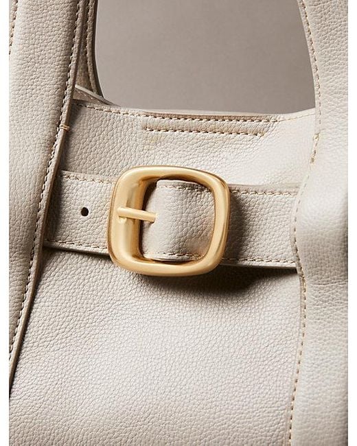 Calvin Klein Klein Tote Bag Met Riem in het Natural