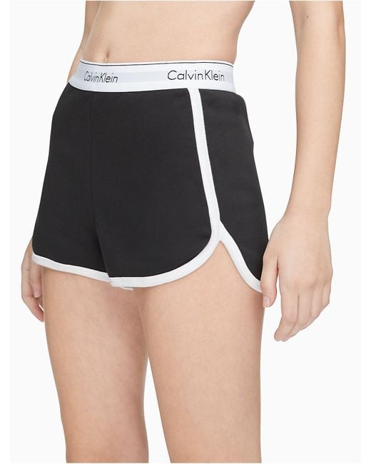 Klein Modern Shorts in Black Lyst Calvin Cotton | Sleep