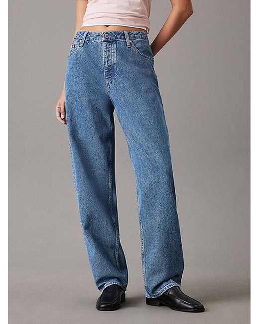 90's Loose Jeans Calvin Klein de color Blue