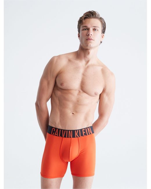 Calvin Klein Intense Power Micro 3-pack Boxer Brief in Orange for Men | Lyst