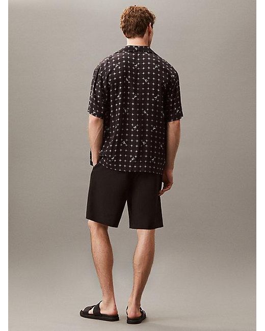 Calvin Klein Strandshirt Met All-Over Print in het Multicolor voor heren