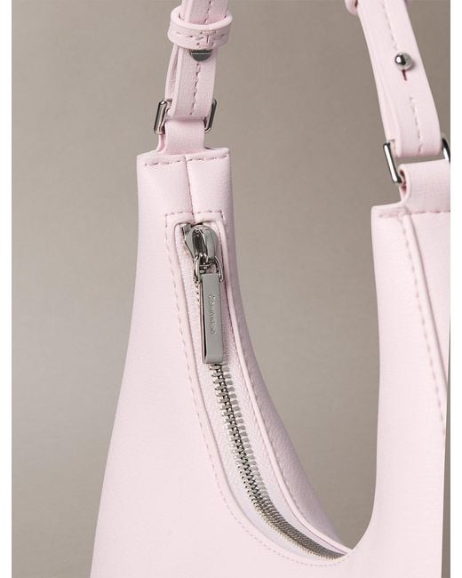 Calvin Klein Pink Convertible Foil Logo Shoulder Bag