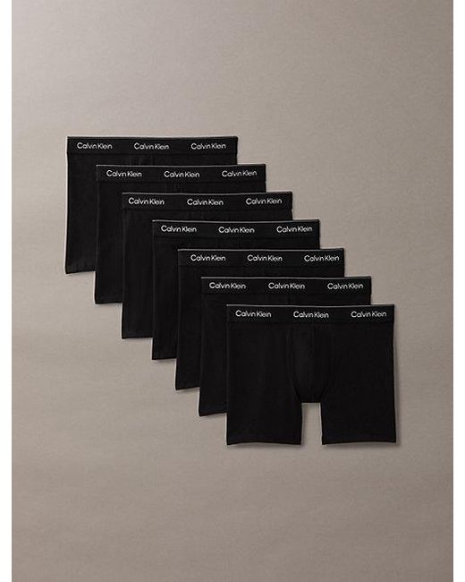 Calvin Klein Black 7 Pack Boxer Briefs for men