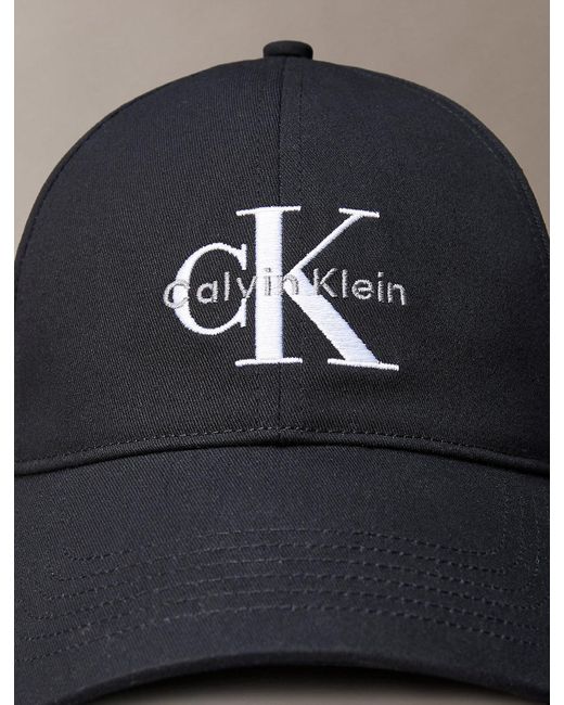 Calvin Klein Black Cotton Twill Logo Cap