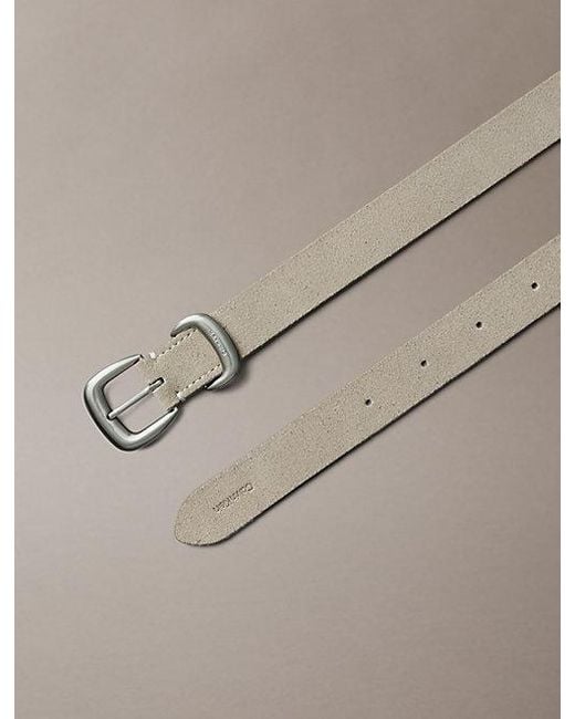 Calvin Klein Multicolor Soft Suede Chunky Hardware Belt