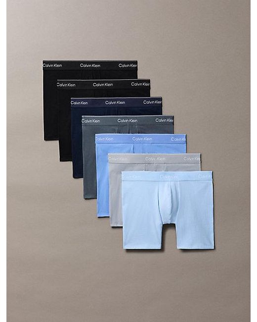 Calvin Klein Blue 7 Pack Boxer Briefs for men