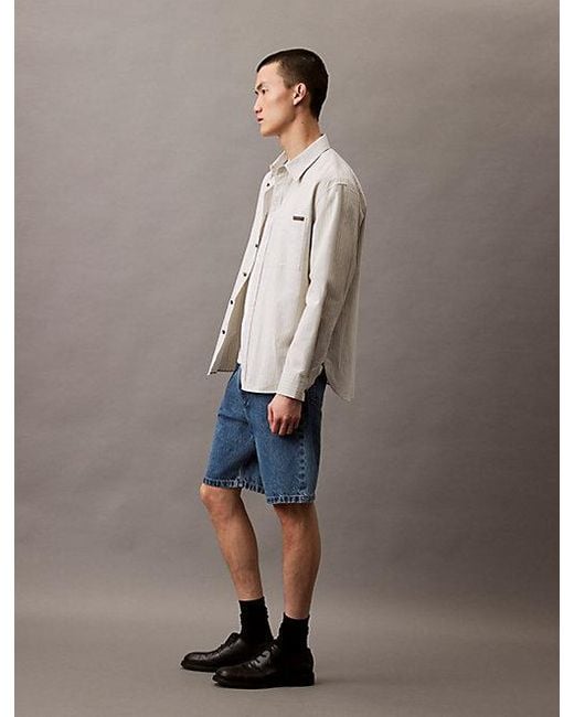 Calvin Klein 90's Regular Denim Shorts in het Blue voor heren