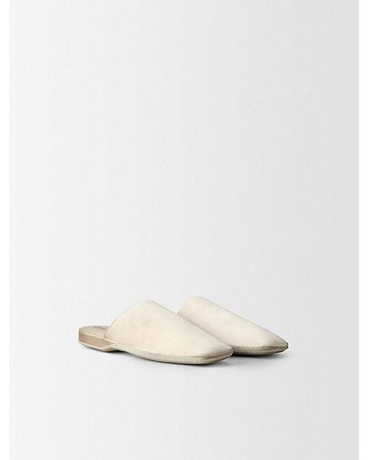Calvin Klein White Hugh Silk Satin Slipper