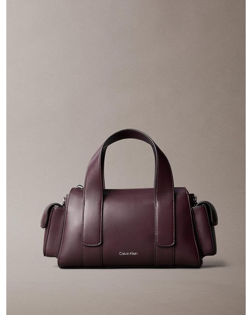 Calvin Klein Brown Convertible Jacquard Crossbody Handbag