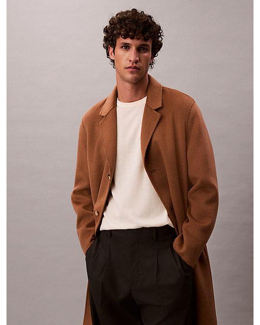 Calvin Klein Multicolor Relaxed Double Face Wool Coat for men