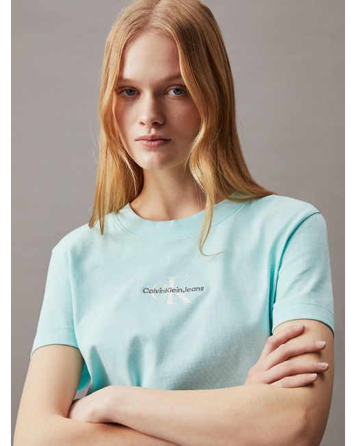 Calvin Klein Blue Slim Monogram T-shirt