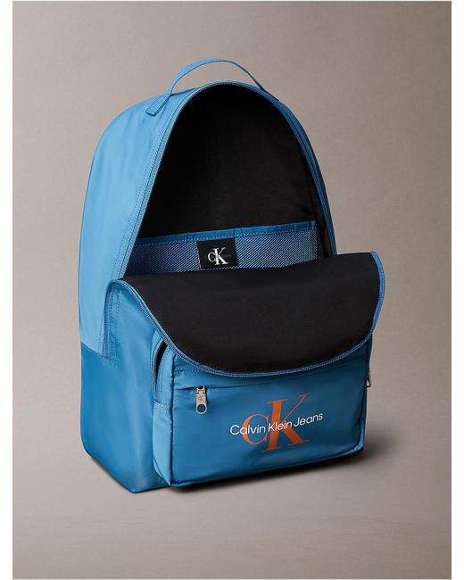 Calvin Klein Blue Monogram Logo Sport Backpack for men