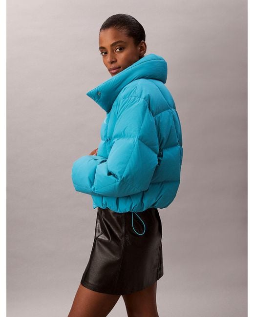 Calvin Klein Blue Short Down Puffer Jacket