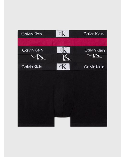 Calvin Klein Black 3 Pack Trunks - Ck96 for men