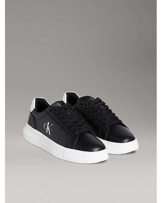 Calvin Klein Metallic Jeans Leather Trainers