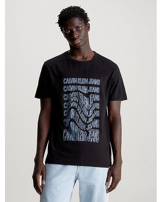 Calvin Klein T-shirt Met Logo in het Black voor heren