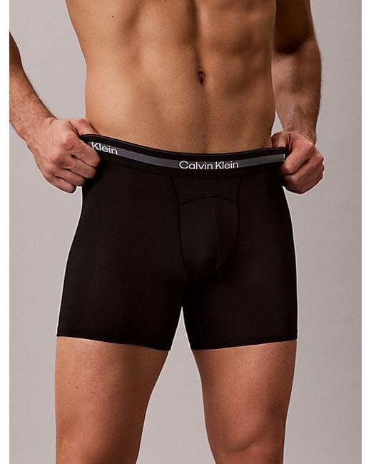 Calvin Klein Black 3 Pack Boxer Briefs for men