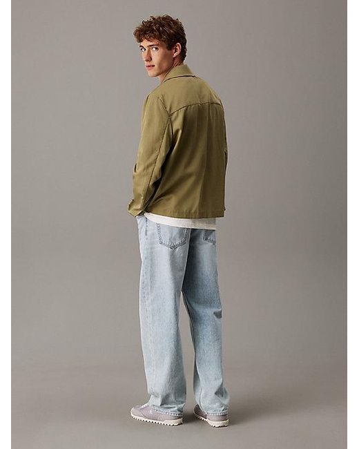 Calvin Klein Boxy Shacket in het Brown voor heren