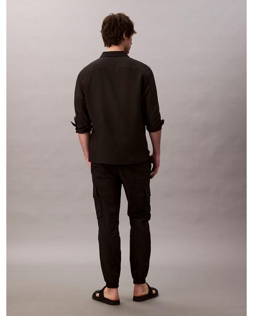 Pantaloni Cargo Ripstop Skinny di Calvin Klein in Black da Uomo