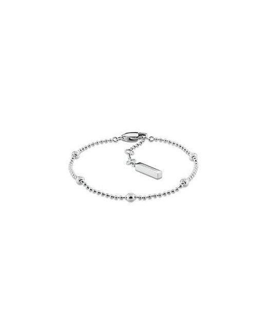 Calvin Klein White Jeans 2 -Piece Layered Bracelet Set