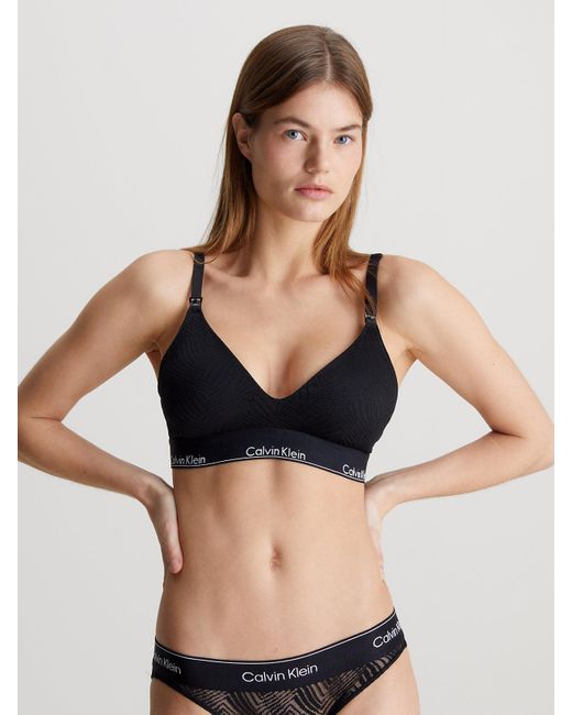 Calvin Klein Black Lace Maternity Bra