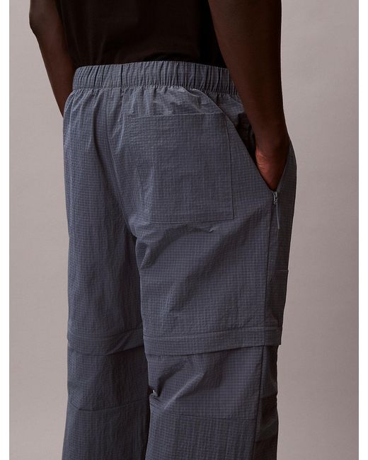 Calvin Klein Multicolor Performance Ripstop Zip-Off Trousers for men