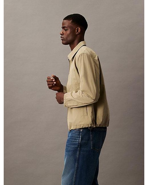 Calvin Klein Relaxed Overhemdjack Van Katoen-Nylon in het Blue voor heren