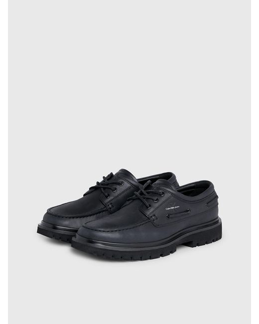 Calvin Klein Blue Leather Hybrid Lace-up Shoes for men