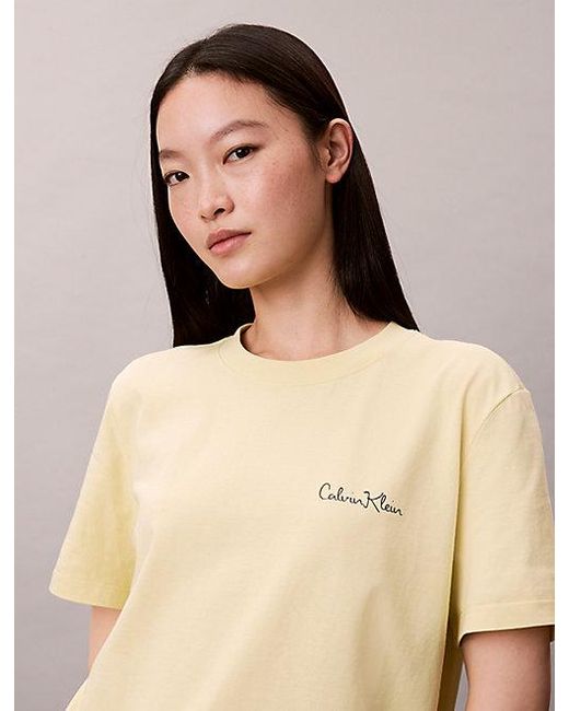 Calvin Klein Natural Jeans Logo Graphic Classic T-Shirt